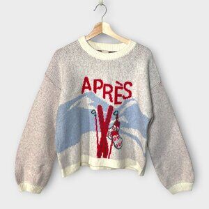 Après Ski Sweater LARGE Cabincore Winter Cozy